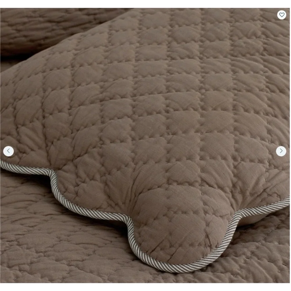 The Company Store Quilted Scallop Euro Sham Pinecone 26 in X 26 in